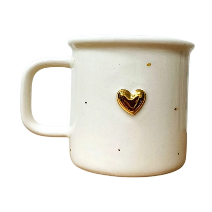 Кружка ручной работы Анна Герман с надписью «Ты можешь», белая, фарфор, 200 мл, фото 2.