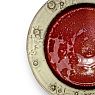 Тарелка с бортиками ручной работы «Луна», малиновая, керамика, 21 см, превью фото 2
