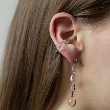 Кафф глянцевый, стекло, прозрачный, фото 3.