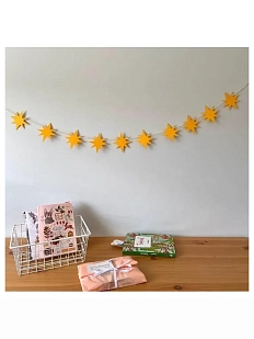 Бумажная гирлянда Это важно «Звёздочки», чёрная, картон, 240 г/м²