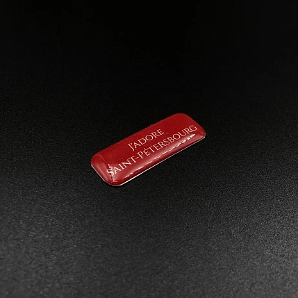 3Д Стикер на телефон Подписные изделия «J'adore», объемный, красный, фото 2.