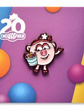 Металлический значок «Нюша» серия Смешарики