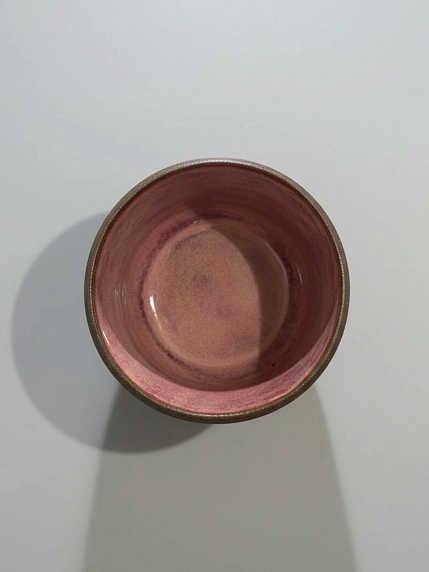 Стакан ручной работы Идеальное совпадение с надписью «Slow living», коричневый, керамика, 350 мл, фото 4.