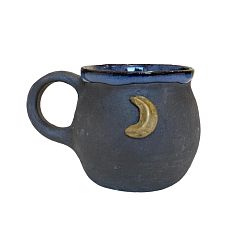 Кружка ручной работы «Луна», тёмно-синяя, керамика, 200 мл