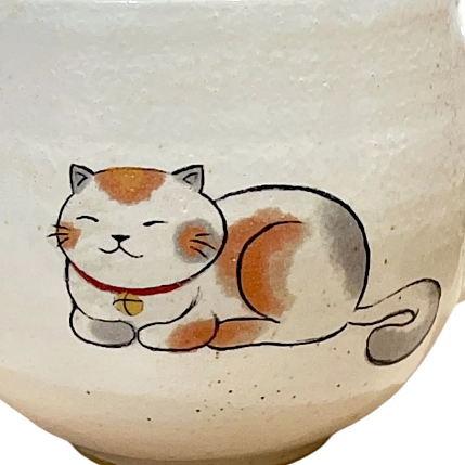 Кружка ручной работы Керемет «Спящий котик», керамика, 250 мл, фото 2.