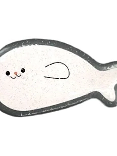 3Д Стикер на телефон с глиттером «Нерпа», объёмный