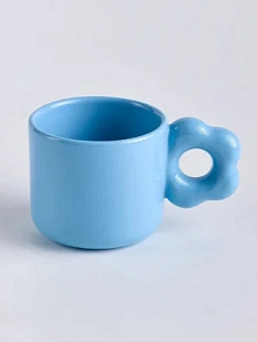 Кружка ручной работы ОХ! керамика «Цвет-ок», голубая, керамика, 240 мл