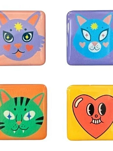 Набор 3Д стикеров Валя Карнавалова на телефон «Котики», 2,5 х 2,5 см