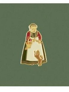 Металлический значок «Портрет девочки»