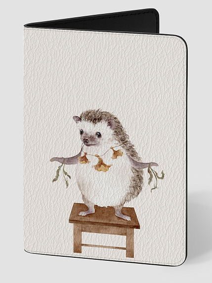 Обложка на паспорт «Ёжик», художник Филипович Наталья, фото 1.