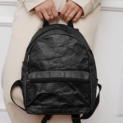 Рюкзак Ranzel Bags «Latifa Black», тайвек, чёрный, фото 1.