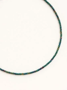 Чокер ручной работы DARI DARI чёрный с переливом, бисер