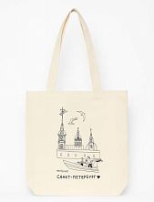 Сумка шоппер «Петропавловская крепость», белый