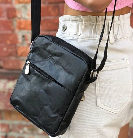 Сумка Ranzel Bags «Bender Black», тайвек, чёрная, фото 4.