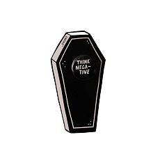 Закатной значок с надписью «Think negative», металл, 25 мм
