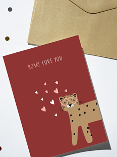 Открытка DARI DARI «Леопард Love you», А6
