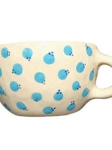 Кружка ручной работы Малёма с росписью Голубика, керамика, 400 мл