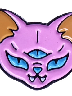 Металлический значок Barking Store «Pink Cat»