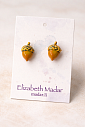 Серёжки-гвоздики Elizabeth Madar «Жёлудь», керамика, превью фото 1
