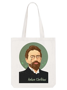 Сумка шоппер «Чехов», белый