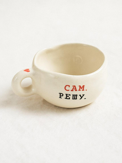 Кружка ручной работы с надписью «Сам решууу!», керамика, 180 мл, фото 2.