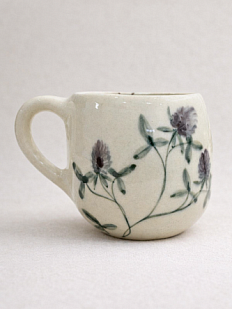 Кружка ручной работы круглая «Клевер», керамика, 400 мл