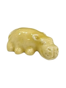 Магнит Мама Черепаха керамический, ручной работы «Бегемот», желтый