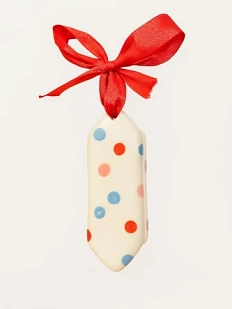 Ёлочная игрушка ММ керамика конфета «Конфетти» розово-голубая