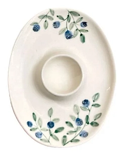 Пашотница для яиц Верба керамика ручной работы «Черника», керамика