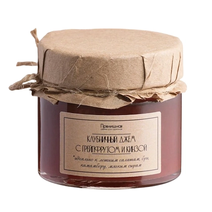 Клубничный джем с грейпфрутом и кинзой, 100 г, фото 1.