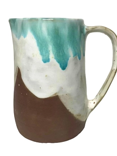 Высокая кружка ручной работы, керамика, 450 мл