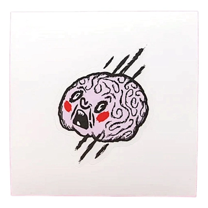 Виниловая наклейка ШКЯ «Мозг», белая, фото 1.
