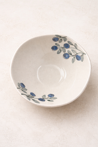 Пиала ручной работы Верба керамика «Черника», керамика, 9 см, фото 1.