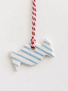 Ёлочная игрушка Elizabeth Madar «Конфета», 3,5 см, керамика