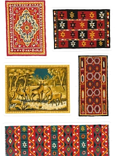 Стикерпак Валя Карнавалова «Ковры», А6, 5 наклеек