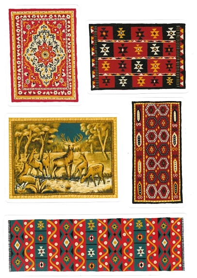 Стикерпак Валя Карнавалова «Ковры», А6, 5 наклеек, фото 1.