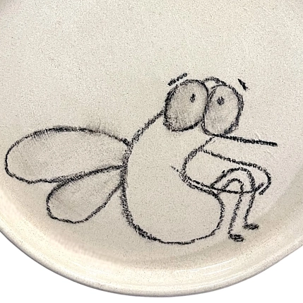 Тарелка ручной работы Правильная посуда «Муха», керамика, 15 см, фото 2.