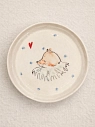 Тарелка ручной работы НАДО ЖЕ с росписью «Лис в жабо», белая, керамика, 14 см, превью фото 1
