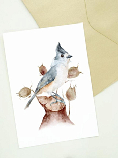 Открытка «Синица королевская», Филипович Наталья