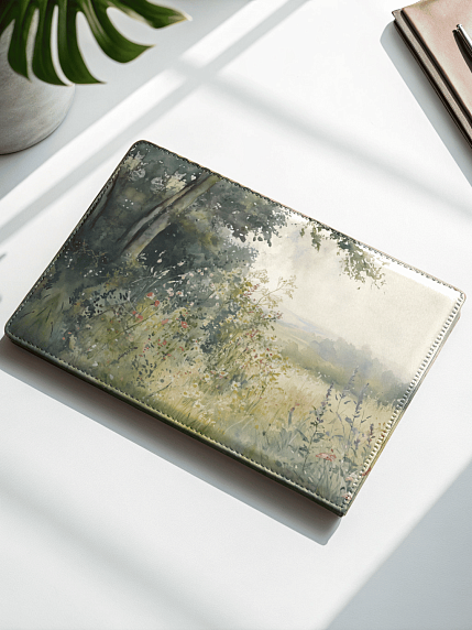 Обложка на студенческий билет «Летний луг», экокожа, фото 2.