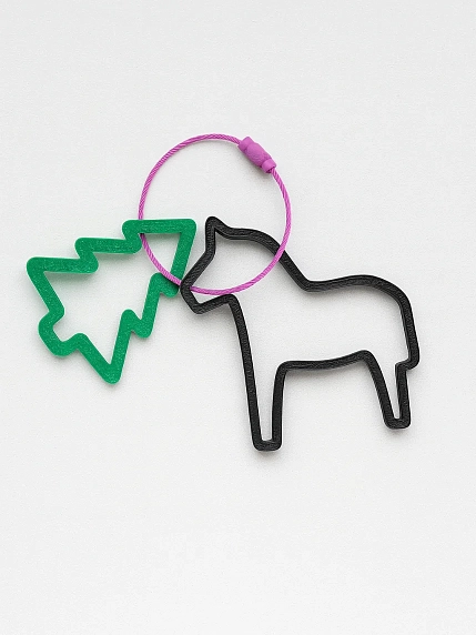 Брелок, обвес на сумку DARI DARI «Лошадка с ёлочкой», чёрный, 6 см, фото 4.