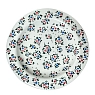 Тарелка ручной работы Slowday Ceramics с красными и синими розочками, керамика, 19 см, превью фото 1