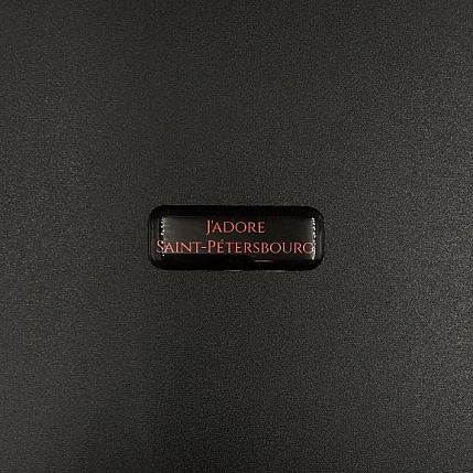 3Д Стикер на телефон «J'adore», объёмный, красный на черном, фото 2.