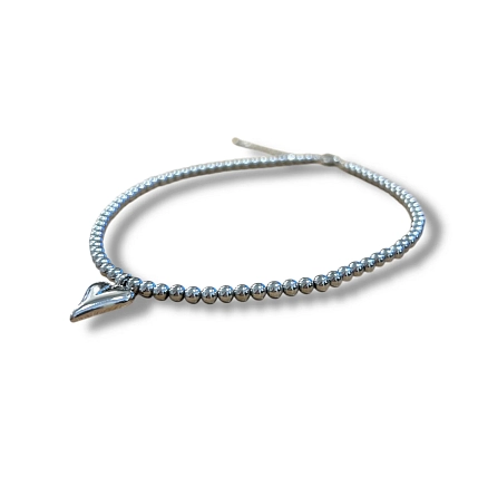 Чокер Мигетт «Сердце» из гематита с подвеской, фото 4.