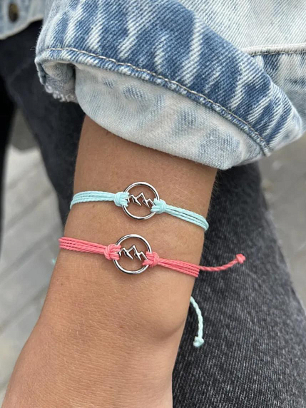 Браслет WAF WAF «Гора», коралловый, фото 3.