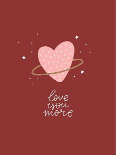 Открытка «Love you more»