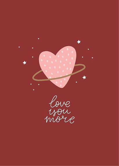 Открытка «Love you more», фото 1.
