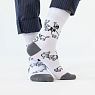 Носки «Бессовестные псы, питерские», р-р 42-46, белые, превью фото 1