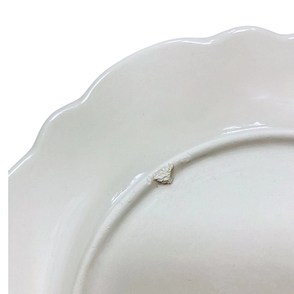 Тарелка глубокая ручной работы «Брусника», полуфарфор, 20 см, фото 4.