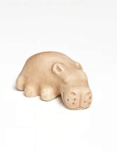 Магнит Мама Черепаха керамический, ручной работы «Бегемот», розовый